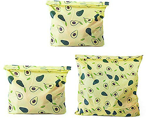 Bienenwachs Brotbeutel, Bienenwachstücher Aus Bio Baumwolle Nachhaltig Wiederverwendbar Ersatz Für Plastiktüte, Obst- Und Gemüsebeutel Für Zero Waste (20x23cm+27x29cm+33x35cm)
