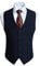HISDERN Navy blau Anzugwesten Herren Klassische Hochzeit Business Weste Elegant Casual Einfarbig Westen Formelle Smoking Anzugweste mit Taschen XL