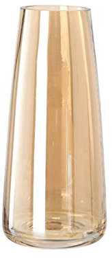 PEPAXON Vasen Glas Vasen Deko Glasvase Schwere Glasblumenvase Home Hochzeitsdekoration 10x22cm (Gold)