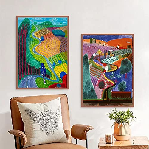 David Hockney Malerei Claude Auf Stein Landschaft Kunst Pool Portrait Leinwanddruck Poster Wandbilder für Raumdekor 50x75cmx3 Rahmenlos