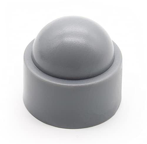 Enkotrade 36 Stück Schutzkappen Sechskant Grau für M6, Schlüsselweite 10, für Schrauben und Muttern Abdeckkappen Sechskantschrauben Schraubenkappe Abdeckung Endkappen