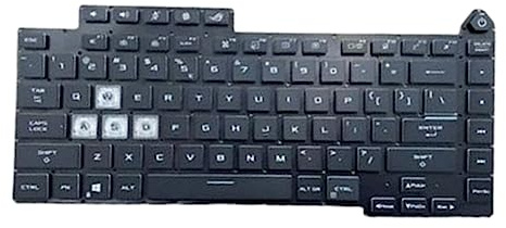 fqparts Replacement Laptop Tastatur für for ASUS for ROG Strix Scar 15 G533QM G533QR G533QS Colour Schwarz US-englische Ausgabe Year 2021