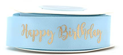 Band Blau und gold für Geburtstag – Happy Birthday – Enjoy Your Event