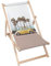 DreamRoots Liegestuhl klappbar Holz, Buchenholz bis zu 130 kg, Sonnenliege klappbar mit 3-stufiger Neigungsregulierung der Rückenlehne, Strandstuhl Holz mit waschbare 100% Polyester, Liegestuhl Holz