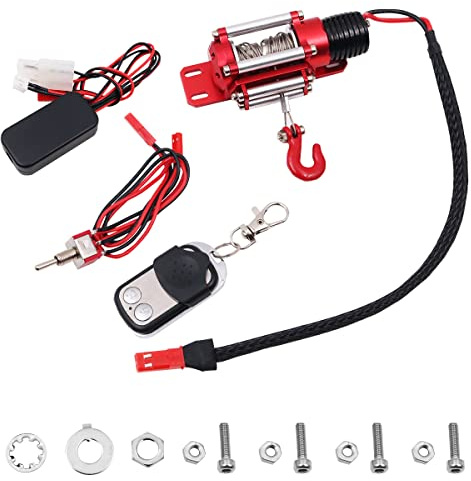 WANGCL Simulation Klettern Auto Winde Set Elektro Metall Modellfahrzeug Crawler Autozubehör Kompatibel mit Axial SCX10 RC4WD D90