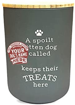 History & Heraldry Personalised Dog Treat Jar