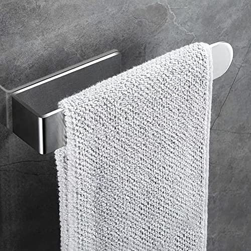 DONGDA Hand Towel Rail Self Adhesive - Stainless Steel Towel Holder Stick on, No Drilling Hand Towel Rack Stick-on Towel Rail, Hand Towel Holder Self Adhesive for Bathroom & Kitchen