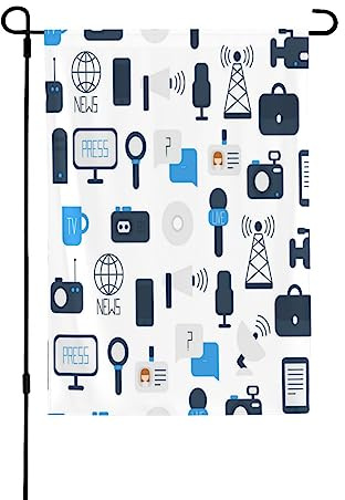 Press TV News Drapeau de jardin double face 71,1 x 101,6 cm Décoration extérieure
