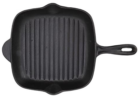 Bistecchiera, Ghisa Bistecchiera in Ghisa Materiale in Ferro Resistente Alla Rottura Facile da Cucinare Pulito Grande capacità per il Ristorante di Casa per Padella (28 CENTIMETRI)