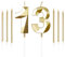 Yiran Gold 13. Geburtstag Kerzen Set, Zahl 13 Kerze mit Gold Lange Kerzen, Geburtstagskerzen für Kuchen, Geburtstagskerze, Kuchen Kerzen Cake Topper Dekorationen für Geburtstag Party Hochzeitstag