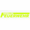 INDIGOS UG - Aufkleber - Autoaufkleber - Freiwillige Feuerwehr - Neongelb 400 mm - selbstklebend - Sticker - für Auto, LKW, Boot, löschen - Bergen - Tuning - Heckscheibe
