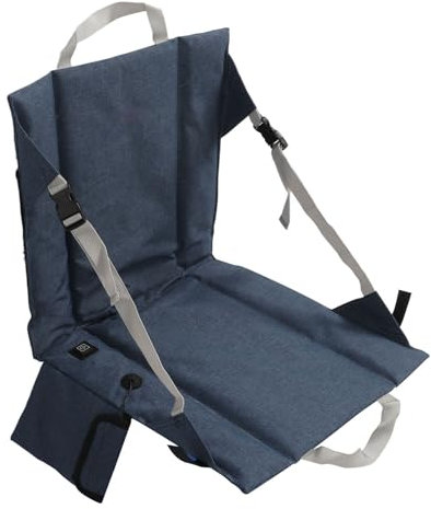 Fussbudget Heated Stadium Seats, 3 Levels Heated Folding Cushion Heating Chair Pad with Backrest for Bleacher Stadium Camping