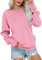 VIGVAN Damen Sweatshirt Pullover Elegant Basic Langarmshirt Rundhals Baumwolle Pulli Herbst Winter Casual Oberteile Langarm Tops (Rosa-1, M)