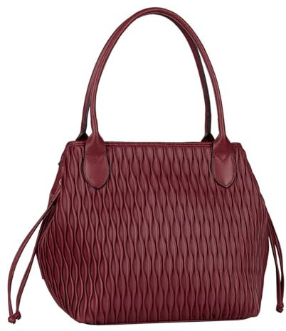 Gabor bags Granada wave Damen Shopper Umhängetasche Reißverschluss Mittelgroß Rot