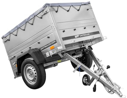 Neu Anhänger Garden Trailer 150 Kipp mit zusätzlichen Bordwänden, Stützrad und Flachplane