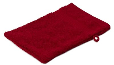 liebling Waschhandschuh, 100% hochwertige Baumwolle, Serie Miami, 17 x 24 cm, waschbar & trocknergeeignet, Farbe: Bordeaux