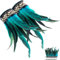 badaren 1 Paar Feder Manschetten, Feder Armband, Blaue Feather, Gothic Kostüme Manschetten, für Halloween, Mardi Gras,Faschingsball, Zubehör zum Cosplay Spiel Party