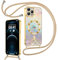 Kokio Magnetische Glitzer Handykette für iPhone 12 Pro Max Hülle mit Band [Kompatibel mit MagSafe] Kameraschutz Durchsichtig Handyhülle für Mädchen Stoßfeste Schutzhülle für iPhone 12 Pro Max Gold