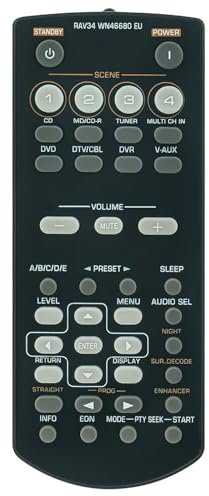 RAV34 Universal-Fernbedienung kompatibel für Yamaha RX-V363 RX-V365 HTR-6130 HTR-6230 AV Receiver Fernbedienung