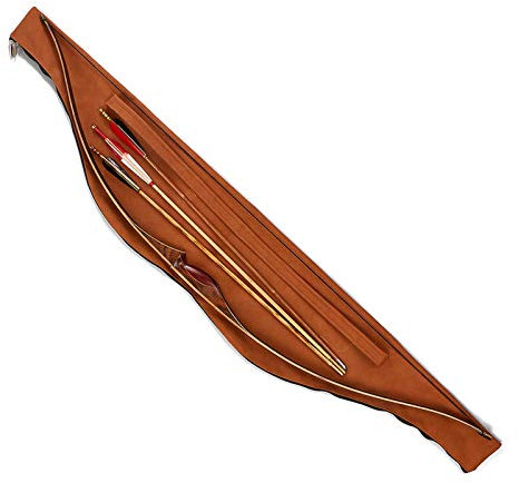 LVUNZJCA Pfeilköcher Bogenholstertasche for Bogenschießen Sportschießen Jagdbogen und Pfeiltasche für Jugendliche und Erwachsene(Braun)