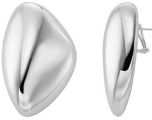 Michael Kors Jewelry_Steel Damen-Ohrringe aus der Premium-Kollektion. Schmuck aus Messing in der Farbe silber. Länge: 60.7 mm, B: 40.2 mm. Oberfläche: poliert. Artikelnummer: MKJ842000040