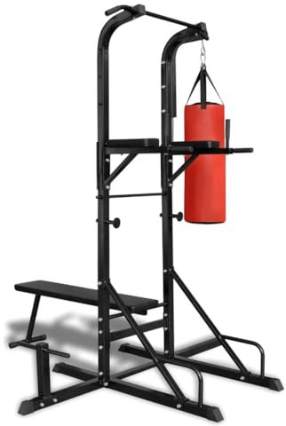 LLEZKBR Furniture Select-Power Tower mit Sit-Up-Bank und Boxsack