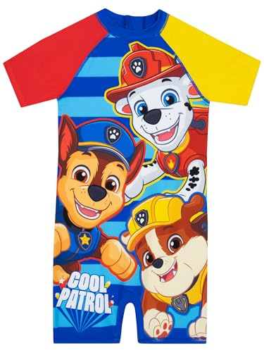 PAW PATROL Schwimmanzug Jungen | Rubble Marshall und Chase Badeanzug Jungen | Neoprenanzug Kinder