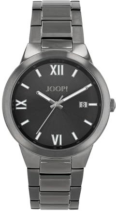 Joop! Armbanduhr Herren Quarzuhr Analog, mit Edelstahl Armband, Grau, 5 bar Wasserdicht, Kommt in Uhren Geschenk Box, 2038621