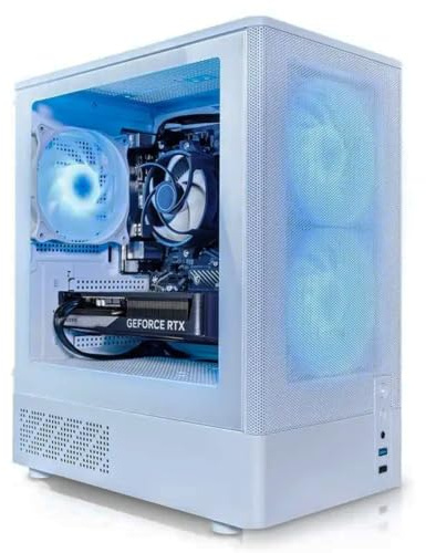 ADMI Khione Gaming PC, AMD Ryzen 5 5500, NVIDIA RTX 5060 8GB, 16GB DDR4, 1TB NVMe, WiFi, F3 RGB Case (White), Windows 11