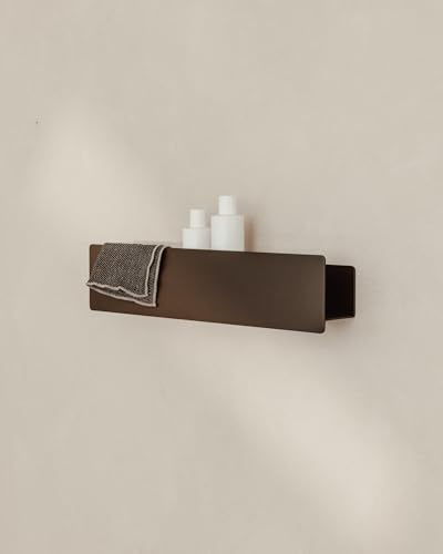 Metallbude Duschablage SHEA Hot Choc - Duschregal ohne Bohren - Pulverbeschichtetes Metall - Kratz-, Stoß- & Schlagfest - 50x11x8,5 cm