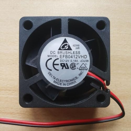 CYRMZAY Compatible for Delta EFB0412VHD 4020 4cm 40mm DC 12V 0.18A 2-pin 1U case axial Cooling Fan