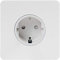 Soho Lighting White Metal Flat Plate 16A 1 Gang Euro Socket Wht Ins Screwless