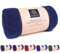 PEAQUE Mikrofaser-Handtuch mit Frottee-Struktur - 1er & 2er Set - Antibakteriell Weich Leicht Saugstark Schnelltrocknend (Navy-Blau, 80x160 cm (2 Stück))