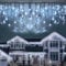 LEDYA Icicle Outdoor Christmas Lights, 14M 360led Christmas Lights Outdoor Decorations, Fairy Lights Plug in for Christmas Decorations, Waterproof/8 Modes/Timer, Outside Roof Window Garden Xmas Light