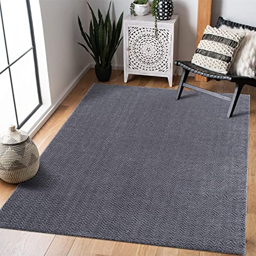 carpet city Teppich Wohnzimmer Modern - Einfarbig, Grau - 240x340 cm-Flachflor-Teppiche Schlafzimmer - Hochtief-Effekt/ 3D-Optik - Chevron, Zickzack - Wohnzimmerteppiche Kurzflor