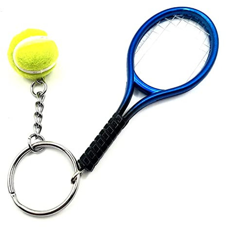 Schlüsselanhänger mit Tennisschläger und Ball
