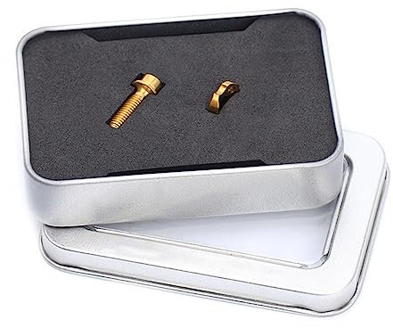 DONGKER Fahrrad Umwerfer Schraube, Titanlegierung Umwerferschraube, Hohl Stellschraube mit Unterlegscheiben für Straßenrahmen