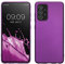 kwmobile Custodia Compatibile con Samsung Galaxy A52 / A52 5G / A52s 5G Cover - Back Case Morbida - Protezione in Silicone TPU Effetto Metallizzato viola metallizzato