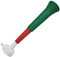 FUN FAN LINE - Pack x3 Plastik Vuvuzela Trompeten. Zubehör für Fußball- und Sportfeste. Geräuschvolles Lufthorn für die Animation. (Wales)