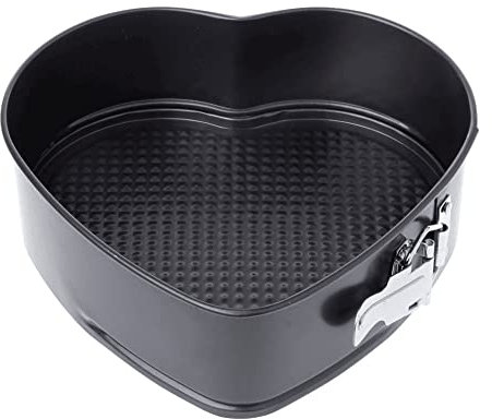 CABLEPELADO Molde Corazón Desmontable Antiadherente - Molde para Bizcochos - Recipiente para Horno, repostería, Tartas, Pasteles - Acero - Fácil de Limpiar - Liberación rápida Clip-Clap - 23 cm