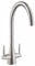 Liquida LT03BN Monobloc Swan Neck Twin Lever Brushed Nickel Kitchen Mixer Tap
