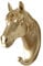 rongweiwang Tierkopf Wandaufhänger, Wandmontage, Haken, Dekoration, Schlüsselhalter, Kunstverzierung, Geschenk für Schlafzimmer, Büro, Korridor, Gold, Pferdekopf
