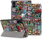 DINGGUAGUA Case for Xiaomi Redmi Pad SE 11 inch Tablet 2023 Cover,Slim Stand Hard Back Shell Cover with Auto Wake/Sleep,Graffiti