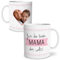 OWLBOOK® Personalisierte Geschenke Fototasse für Mama individuell mit Text und Foto Tasse personalisiert mit eigenen Fotos Geschenke zu Weihnachten Geburtstag - Herz Keramik 300 ml