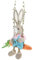 Amosfun Osterdekoration Osterhasenstatue Schaukel-Gartenkaninchenstatue Weihnachtsdekorationen im Freien Tier Schaukelkaninchen-Gartenstatue Gartenschaukel Hase Modellieren die Schaukel