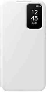 SAMSUNG Smart View Wallet Cover custodia a portafoglio con finestra di visione notifiche per Galaxy A35 5G, Bianco