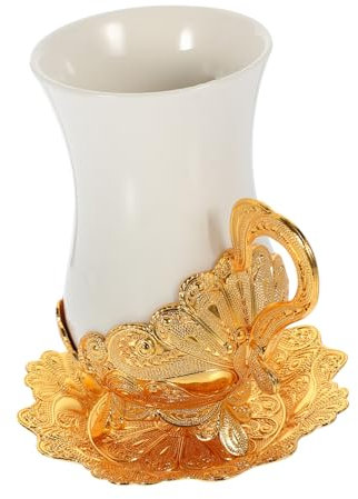 ABOOFAN Türkische Kaffeetasse Mit Untertasse Keramikbecher Kaffeebecher Tassen Mit Untertasse Für Tee Und Wasser