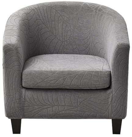 Meigeh Sesselbezug Stretch Sesselschoner 2 Stück Sesselhusse Stretch Sesselüberwurf für Tullsta Stuhl Cocktailsessel Schonbezüge Dunkelgrau