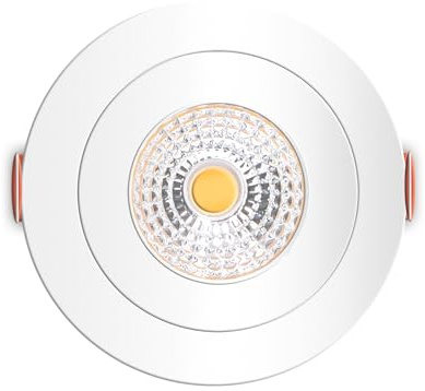 LED's light Pro 810538 LED Einbauspot weiß 4,5W dimmbar warmweiß 68mm CRI95 IP46