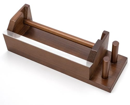 MOLSHINE Multi-Washi-Tape-Spender aus Holz, Einhandbedienung, Klebebandschneider, Klebebandrollen-Aufbewahrungshalter für Handarbeit, Heimwerken, Geschenkverpackung (Kaffeebraun)